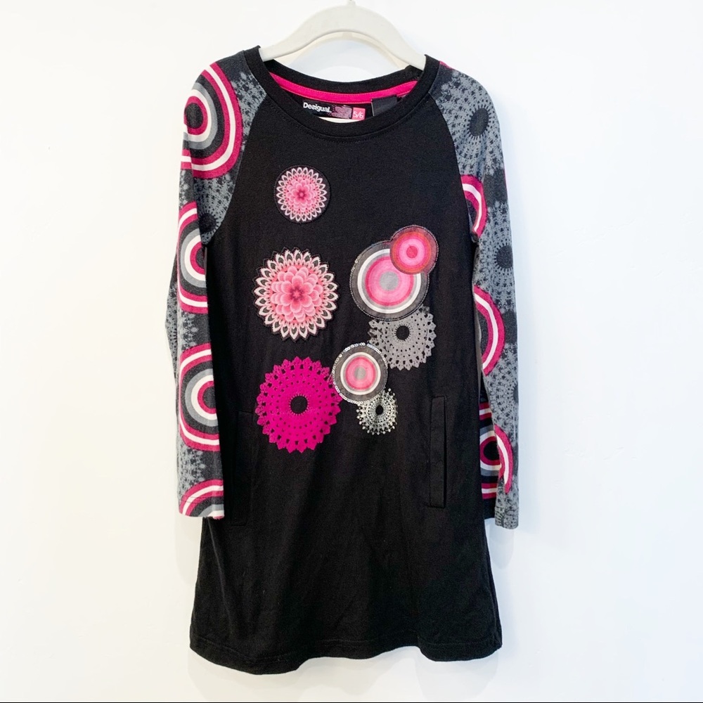 Desigual 5/6 Appliqué Pocket Dress